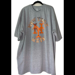 Fanatics T-Shirt Men’s Size 3XLT Color Gray New York Mets Graphic